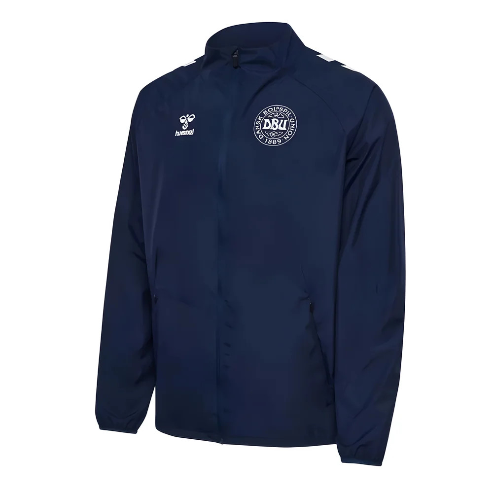'24-'25 Denmark Pro Training Jacket (Marine) Polyester Made By: Hummel Men's Navy 3XL