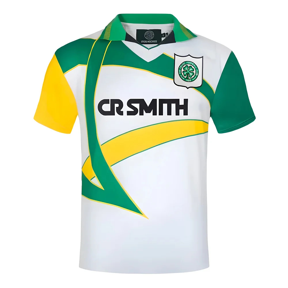 '93-'95 Celtic 19 Away Retro Jersey Polyester Made By: Score Draw Men's White Small