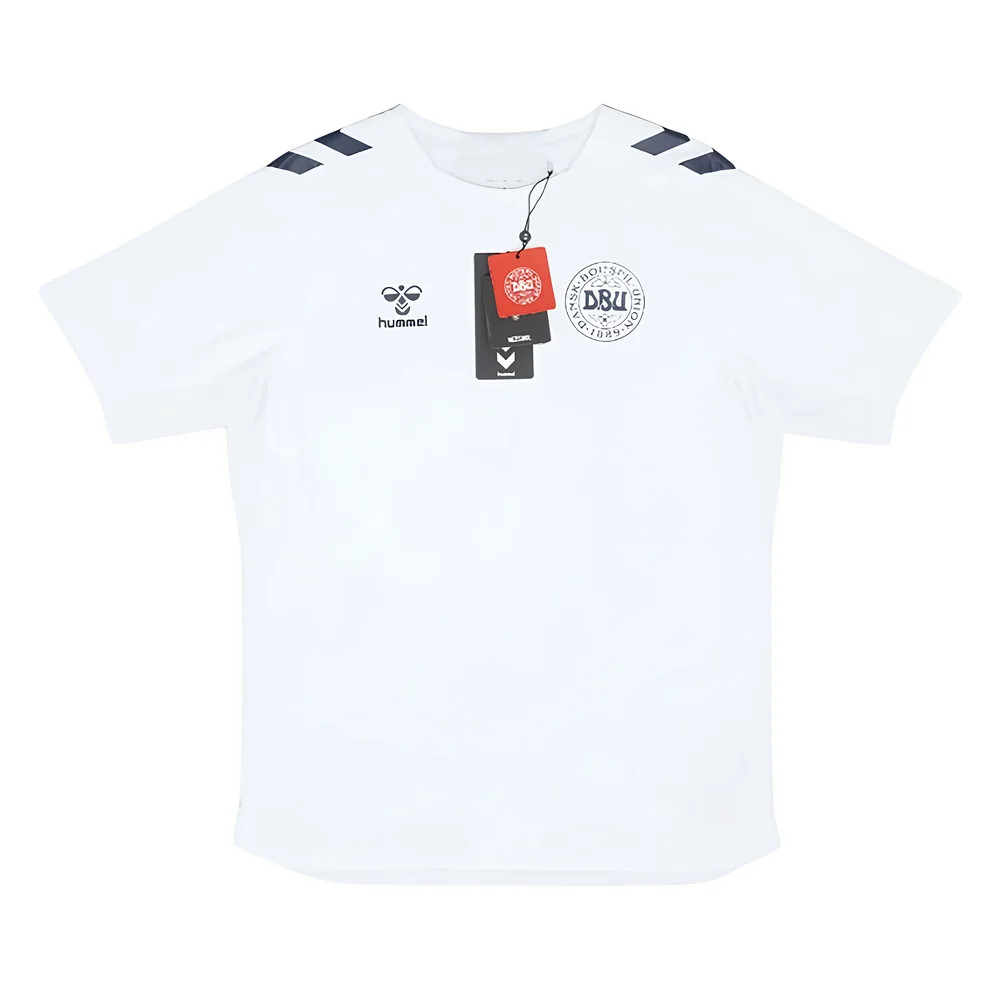 '24-'25 Denmark Training Jersey (White) Polyester Made By: Hummel Men's White Xxl