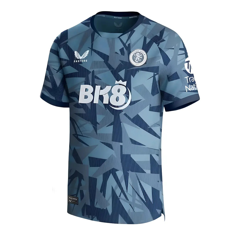 '23-'24 Aston Villa Third Shirt Polyester Made By: Castore Men's Blue 5XL
