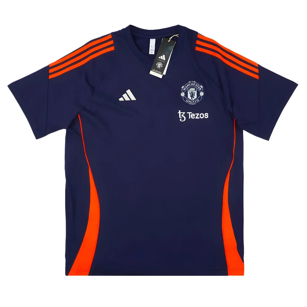 '24-'25 Man Utd Training Tee (Night Indigo) Polyester Manchester United Made By: Adidas Men's Navy Small