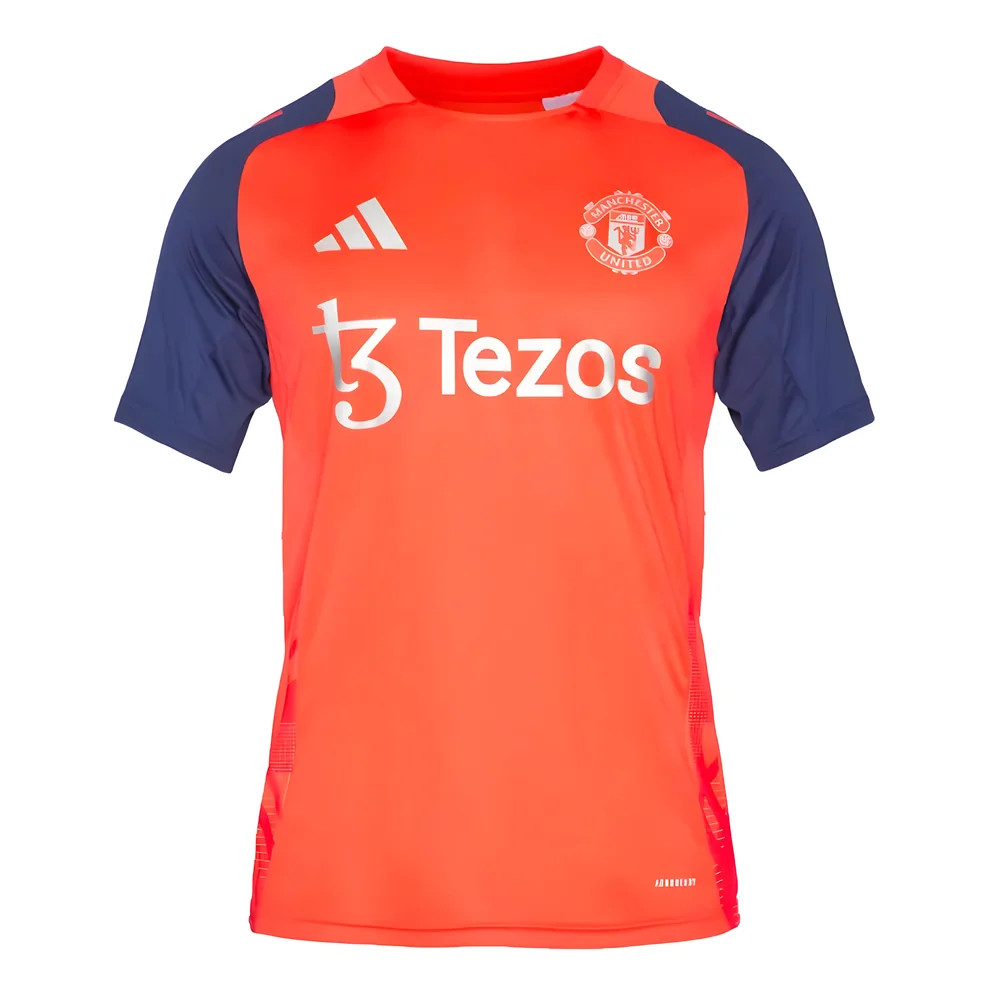 '24-'25 Man Utd Training Jersey (Red) Polyester Manchester United Made By: Adidas Men's Red Extra Large