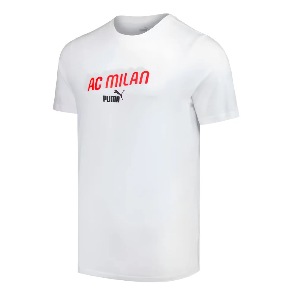 '24-'25 Ac Milan Ftblculture Tee (White) Polyester Made By: Puma Men's White Extra Large