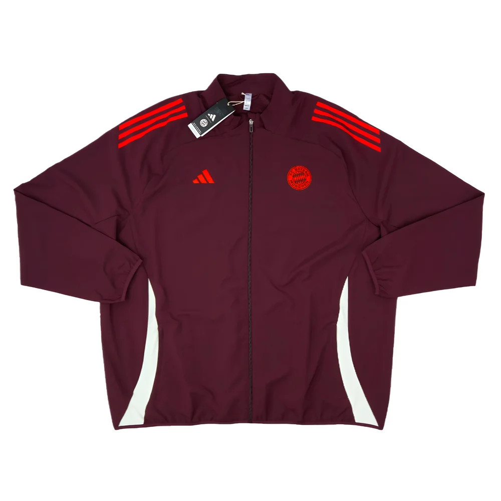 '24-'25 Bayern Munich Presentation Jacket (Shadow ) Polyester Made By: Adidas Men's Maroon Xxl
