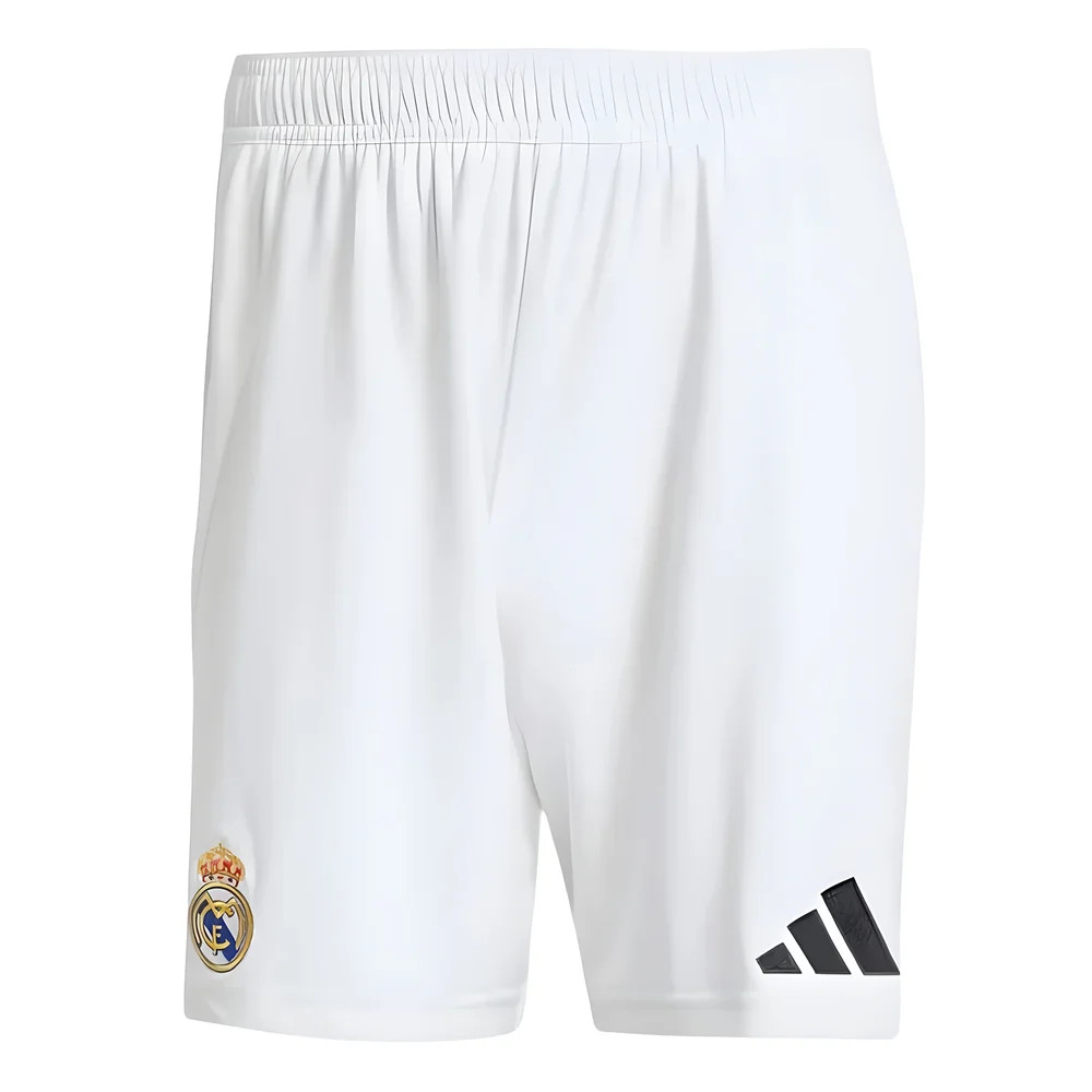 '24-'25 Real Madrid Home Shorts (White) Polyester Made By: Adidas Men's White Extra Large