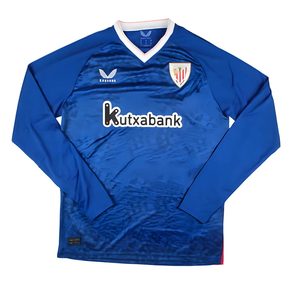 '24-'25 Athletic Bilbao Long Sleeve Away Shirt Polyester Made By: Castore Men's Blue Medium