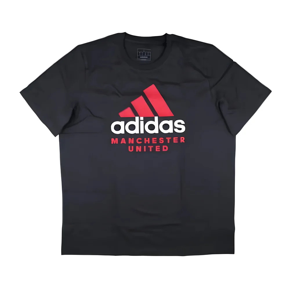 '24-'25 Man Utd Seasonal Graphic Tee (Night ) Polyester Manchester United Made By: Adidas Men's Grey Large