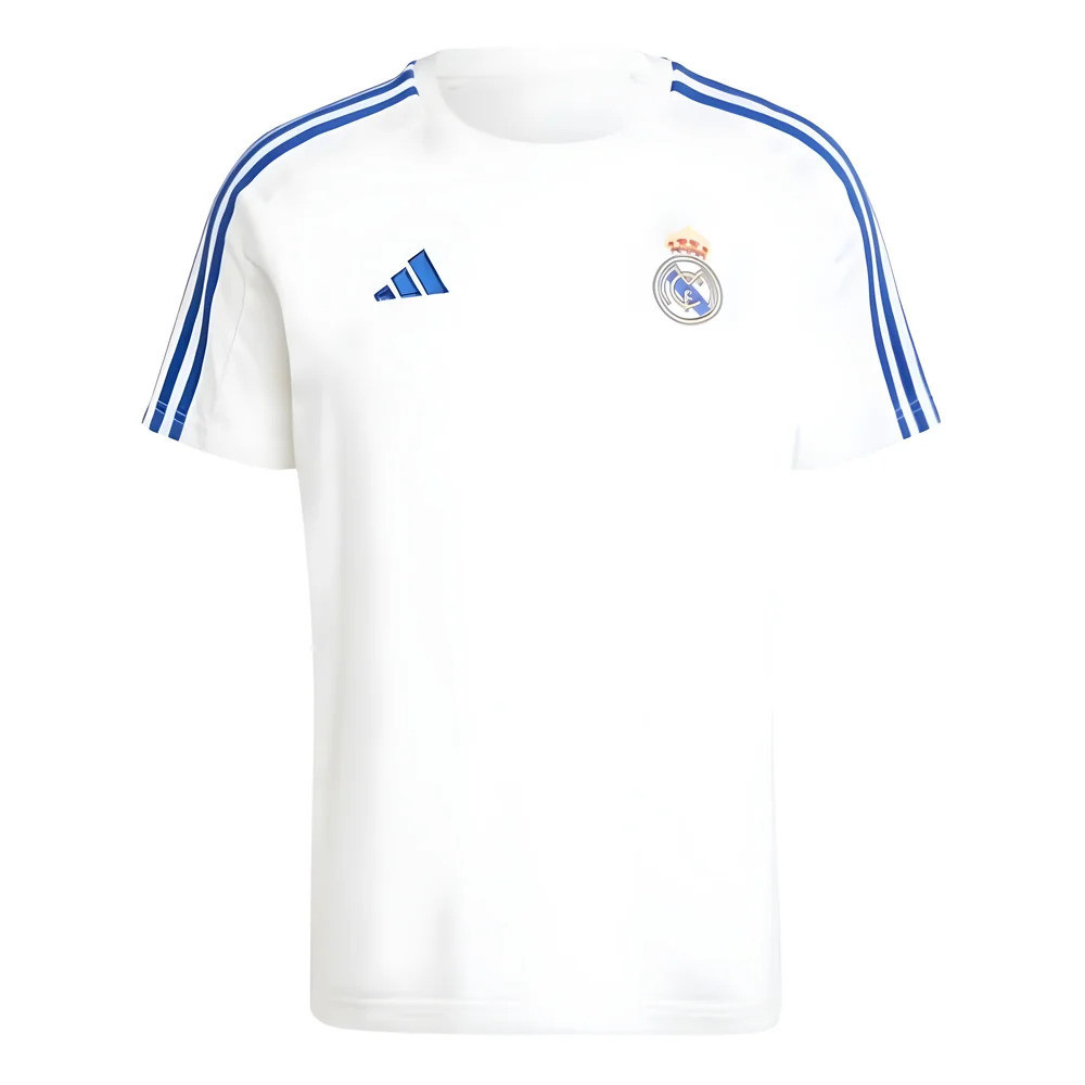 '24-'25 Real Madrid Dna Tee (White) Polyester Made By: Adidas Men's White Medium