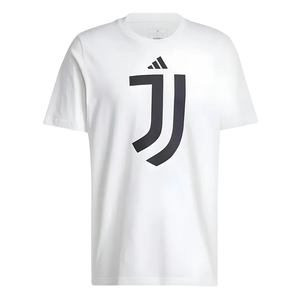 '24-'25 Juventus Dna Graphic Tee (White) Polyester Made By: Adidas Men's White Extra Large