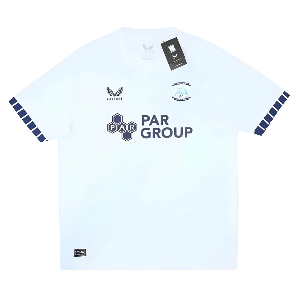 '24-'25 Preston North End Home Shirt Polyester Made By: Castore Men's White Extra Large