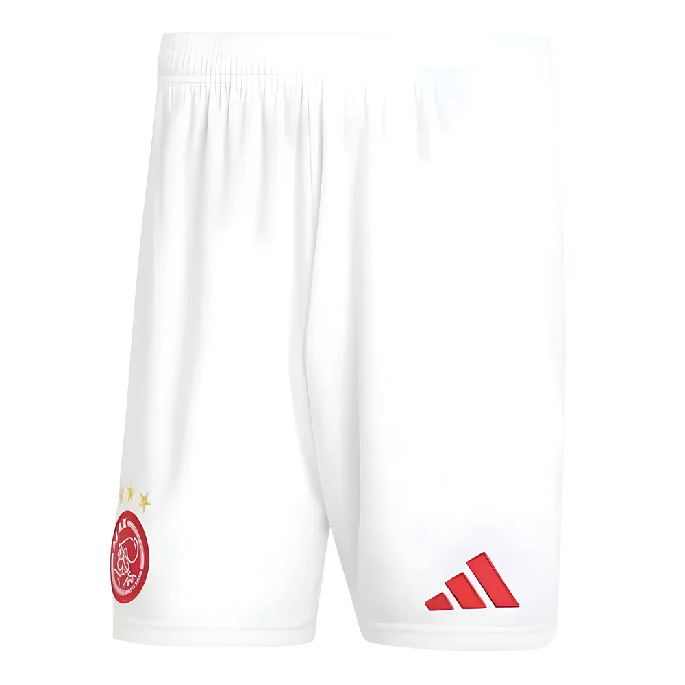 '24-'25 Ajax Home Shorts (White) Polyester Made By: Adidas Men's White Xxl