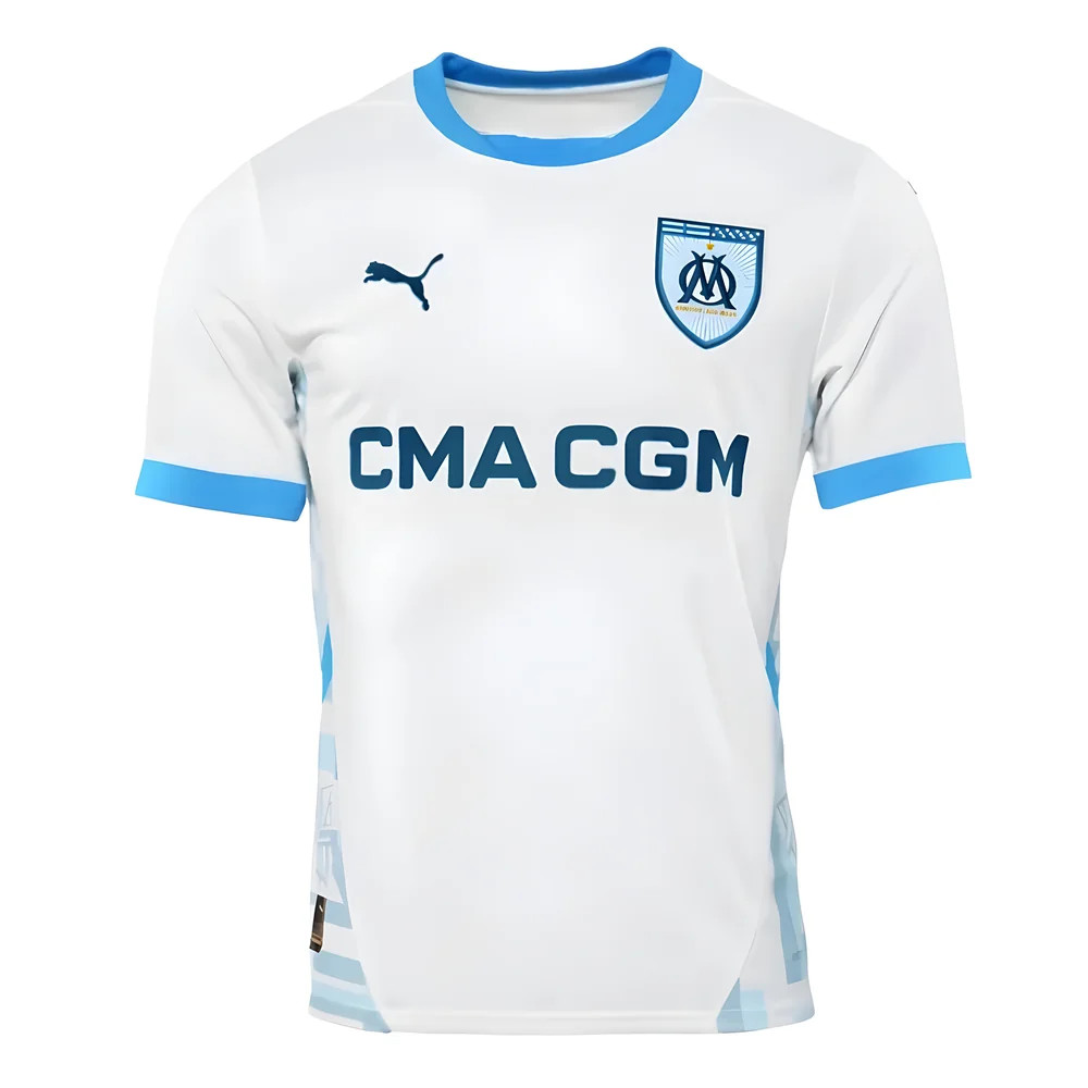 '24-'25 Marseille Home Shirt Polyester Made By: Puma Men's White 3XL