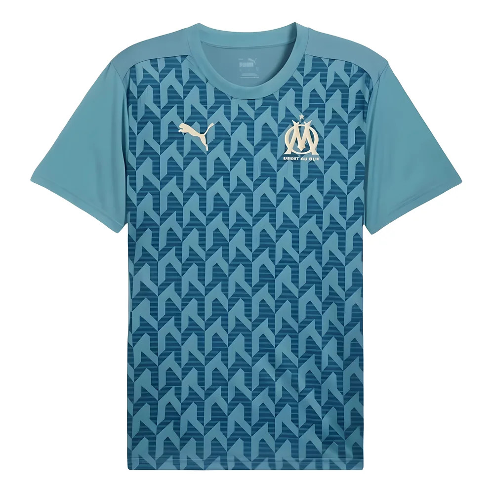 '24-'25 Marseille Pre-Match Shirt (Bold ) Polyester Made By: Puma Men's Blue Medium