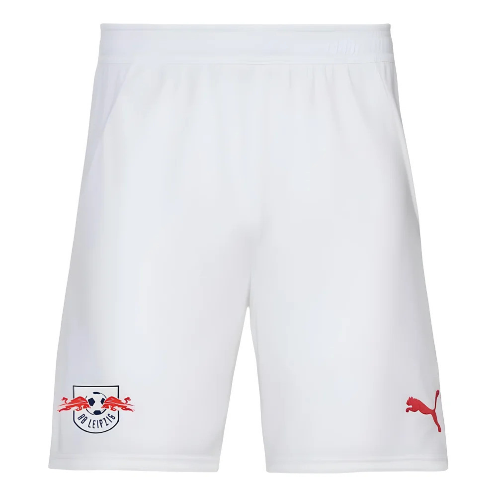 '24-'25 Bull Leipzig Home Shorts (White) Polyester Made By: Puma Men's Red Xxl