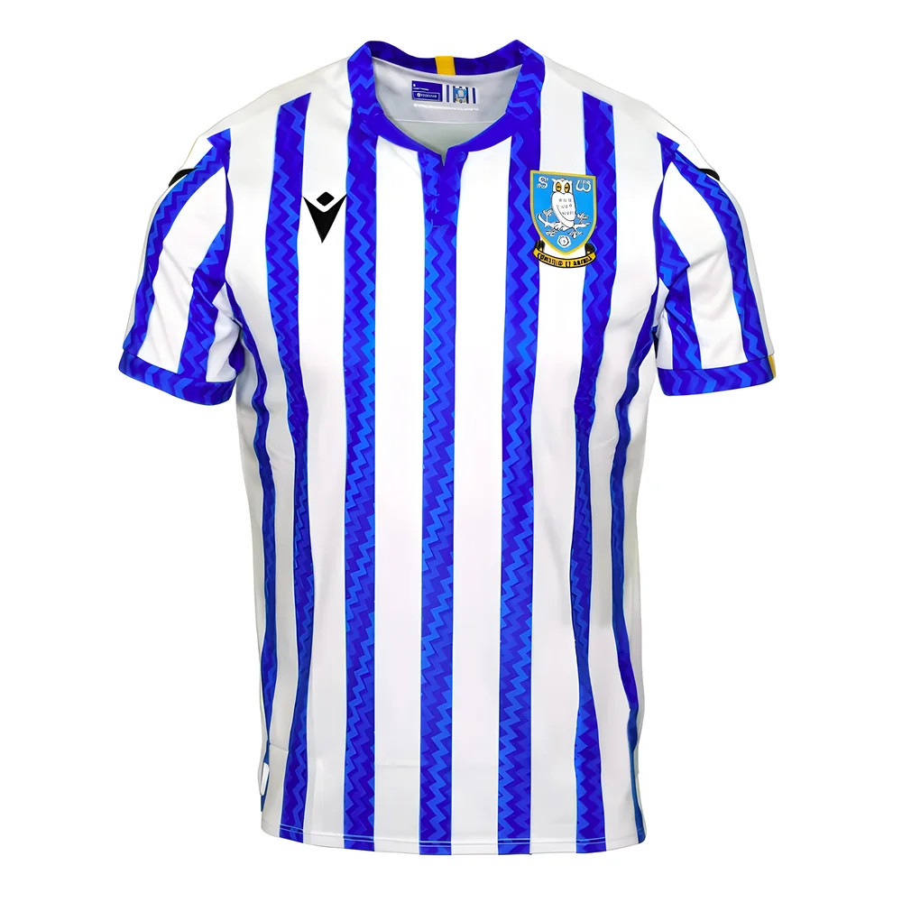 '24-'25 Sheffield Wednesday Home Shirt Polyester Made By: Macron Men's Blue Large
