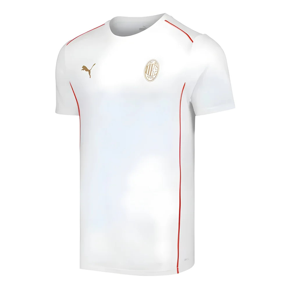 '24-'25 Ac Milan Casuals Tee (White) Polyester Made By: Puma Men's White Small