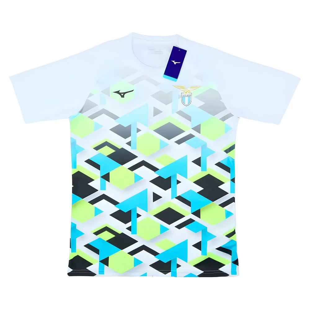 '24-'25 Lazio Pre-Match Jersey (White) Polyester Made By: Mizuno Men's White 3XL