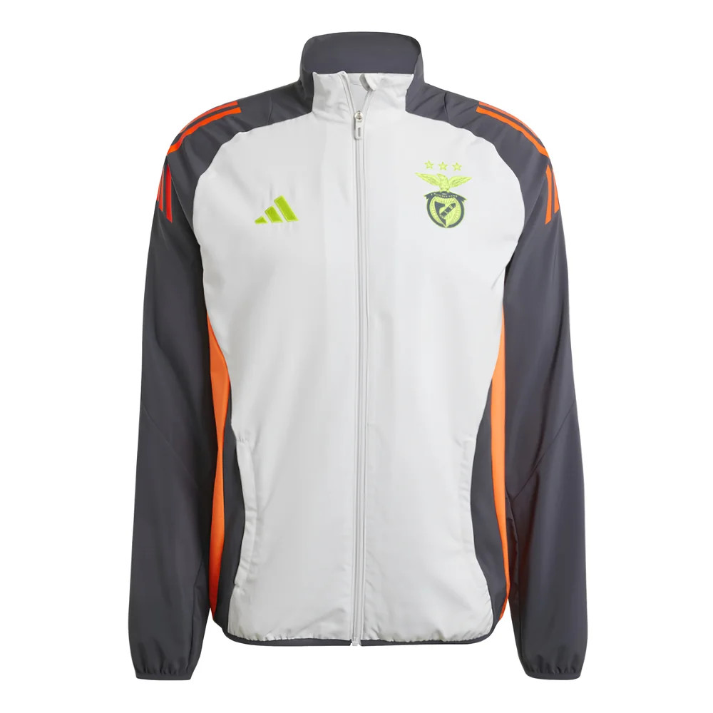 '24-'25 Benfica Presentation Jacket (Grey) Polyester Made By: Adidas Men's Grey Large