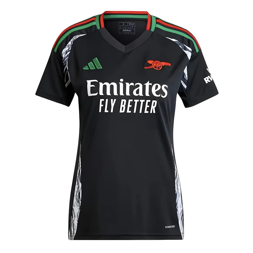 '24-'25 Arsenal Away Shirt () Polyester Made By: Adidas Women's Black Extra Small