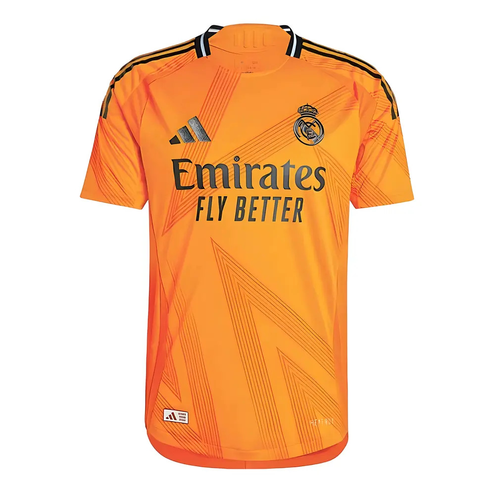 '24-'25 Real Madrid Authentic Away Shirt Polyester Made By: Adidas Men's Orange Medium