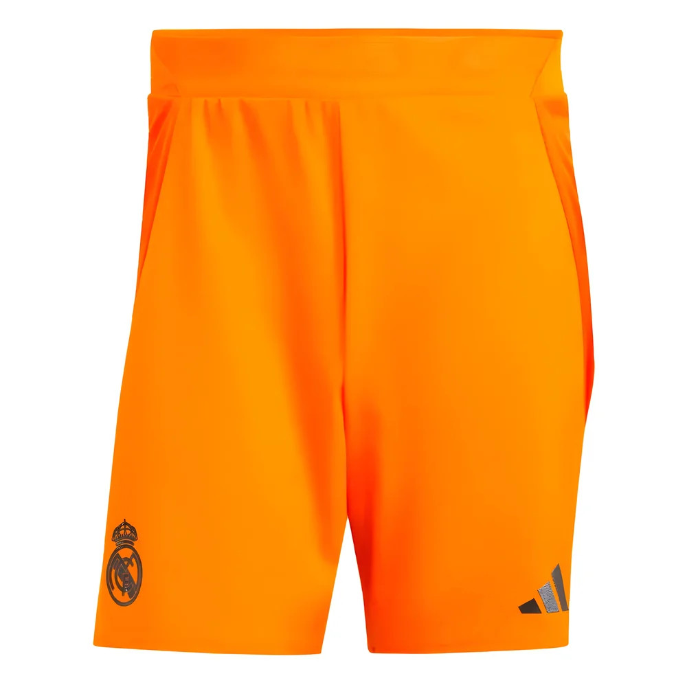 '24-'25 Real Madrid Authentic Away Shorts (Orange) Polyester Made By: Adidas Men's Orange Extra Large