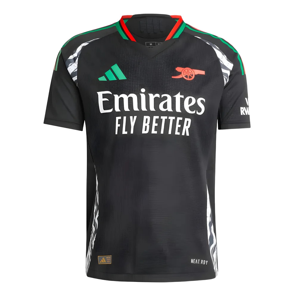 '24-'25 Arsenal Authentic Away Shirt Polyester Made By: Adidas Men's Black Small