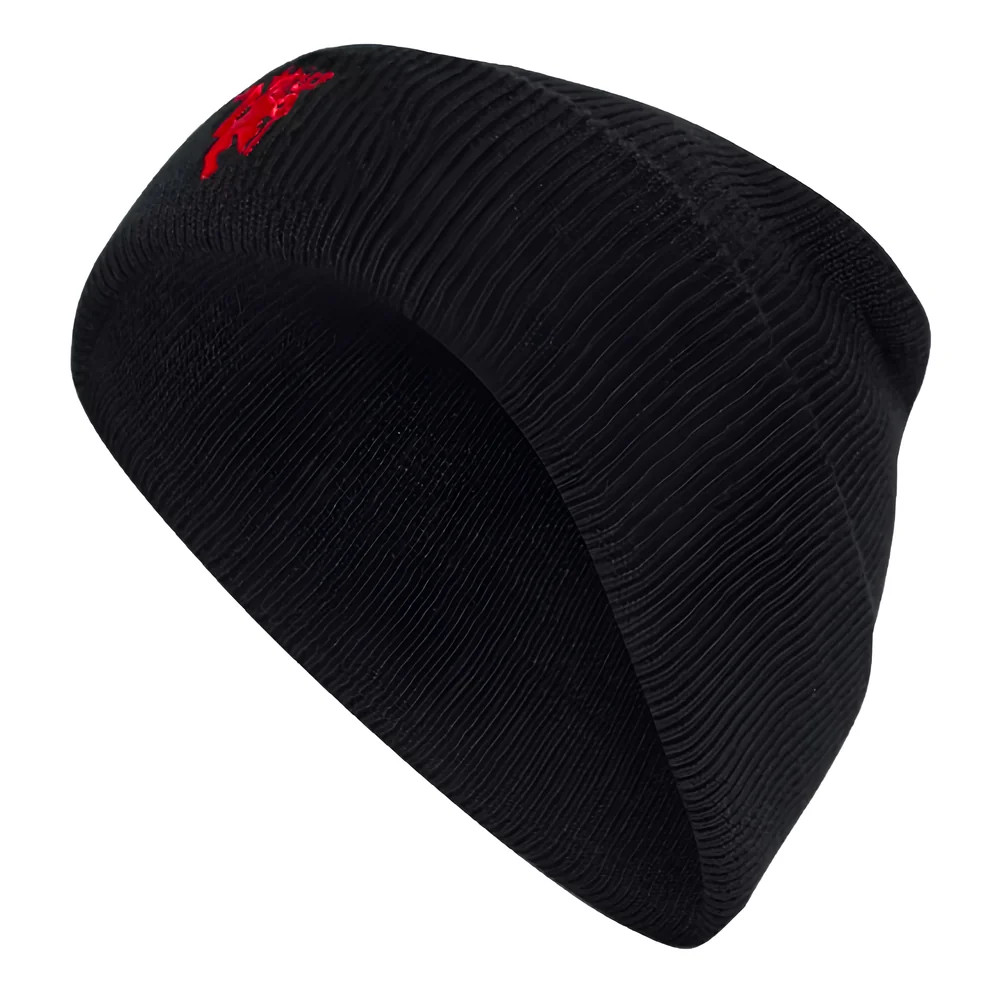 '24-'25 Man Utd Woolie Hat (Black) Adults One Size Polyester Manchester United Made By: Adidas Unisex Black