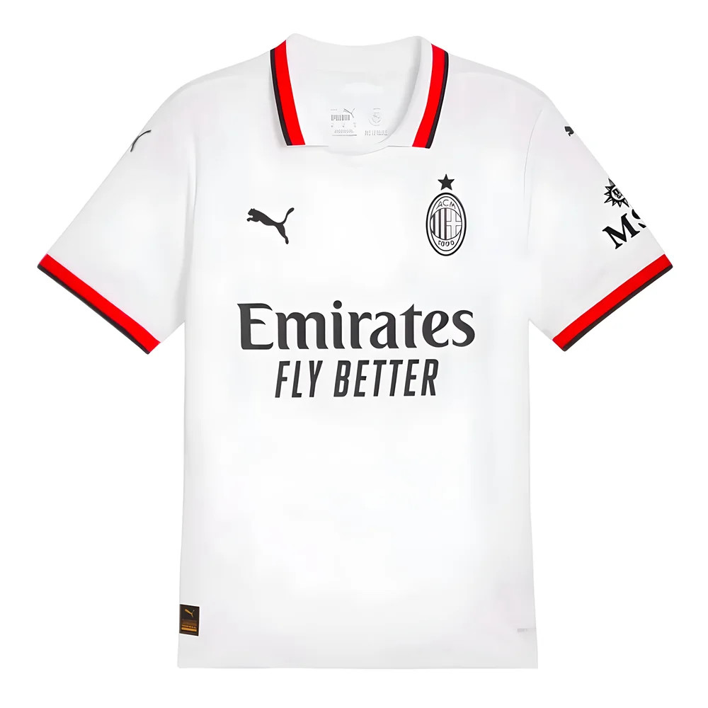 '24-'25 Ac Milan Away Shirt Polyester Made By: Puma Women's White Extra Large