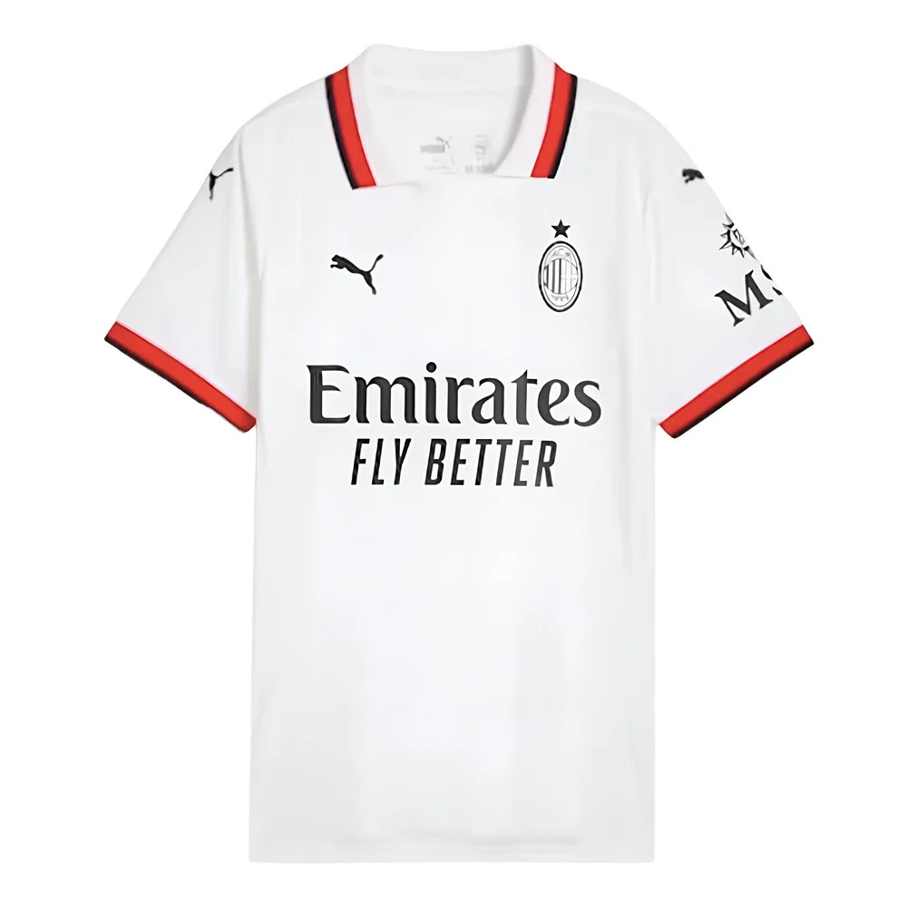 '24-'25 Ac Milan Away Shirt () Polyester Made By: Puma Women's White Extra Small