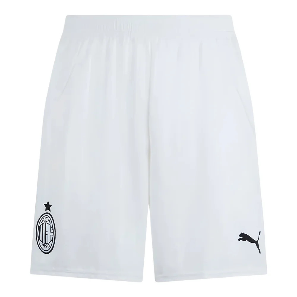 '24-'25 Ac Milan Away Shorts (White) Polyester Made By: Puma Men's White Xxl