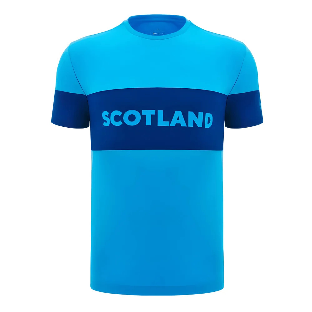 '24-'25 Scotland Rugby Leisure Cotton T-Shirt (Sky Blue) Made By: Macron Men's Sky Blue Extra Large