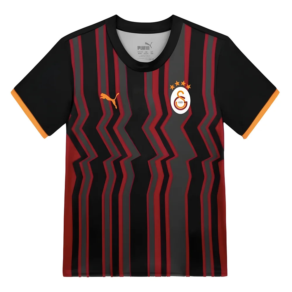 '24-'25 Galatasaray Third Shirt (Kids) Polyester Made By: Puma Unisex Kids Black Size 7-8