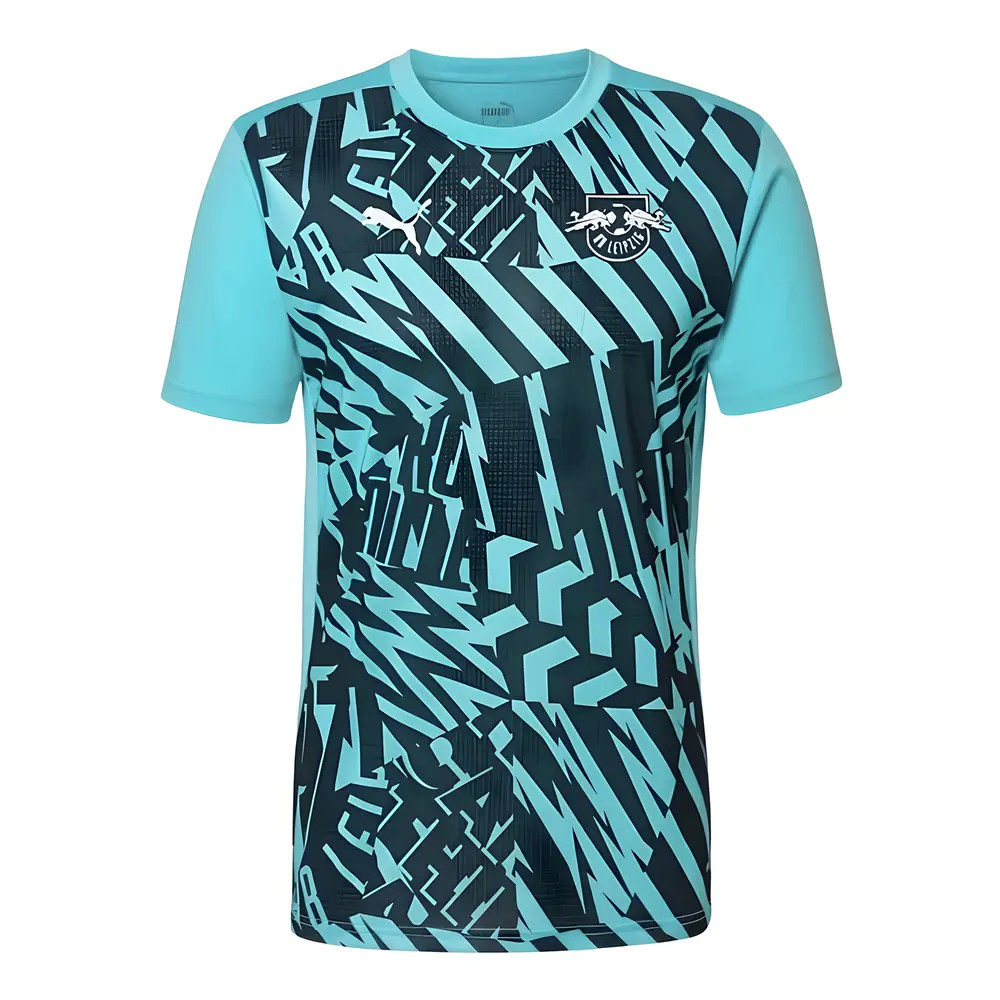 '24-'25 Bull Leipzig Pre-Match Ss Shirt (Aqua) Polyester Made By: Puma Men's Red 3XL