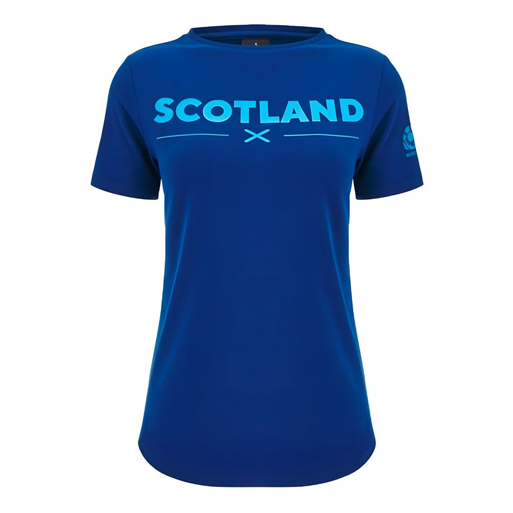 '24-'25 Scotland Rugby Leisure Cotton T-Shirt (Navy) - Made By: Macron Women's Navy Large