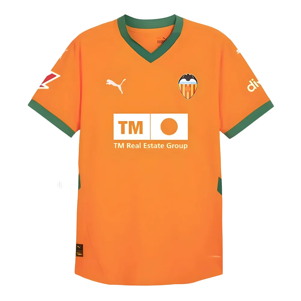 '24-'25 Valencia Third Shirt (Kids) Polyester Made By: Puma Unisex Kids Orange Size 9-10
