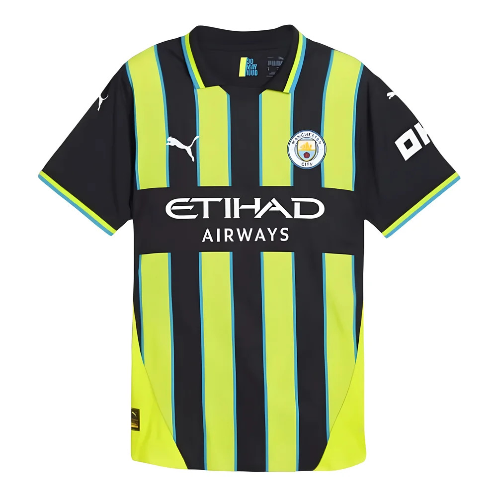 '24-'25 Man City Away Authentic Shirt Polyester Manchester City Made By: Puma Men's Navy Large