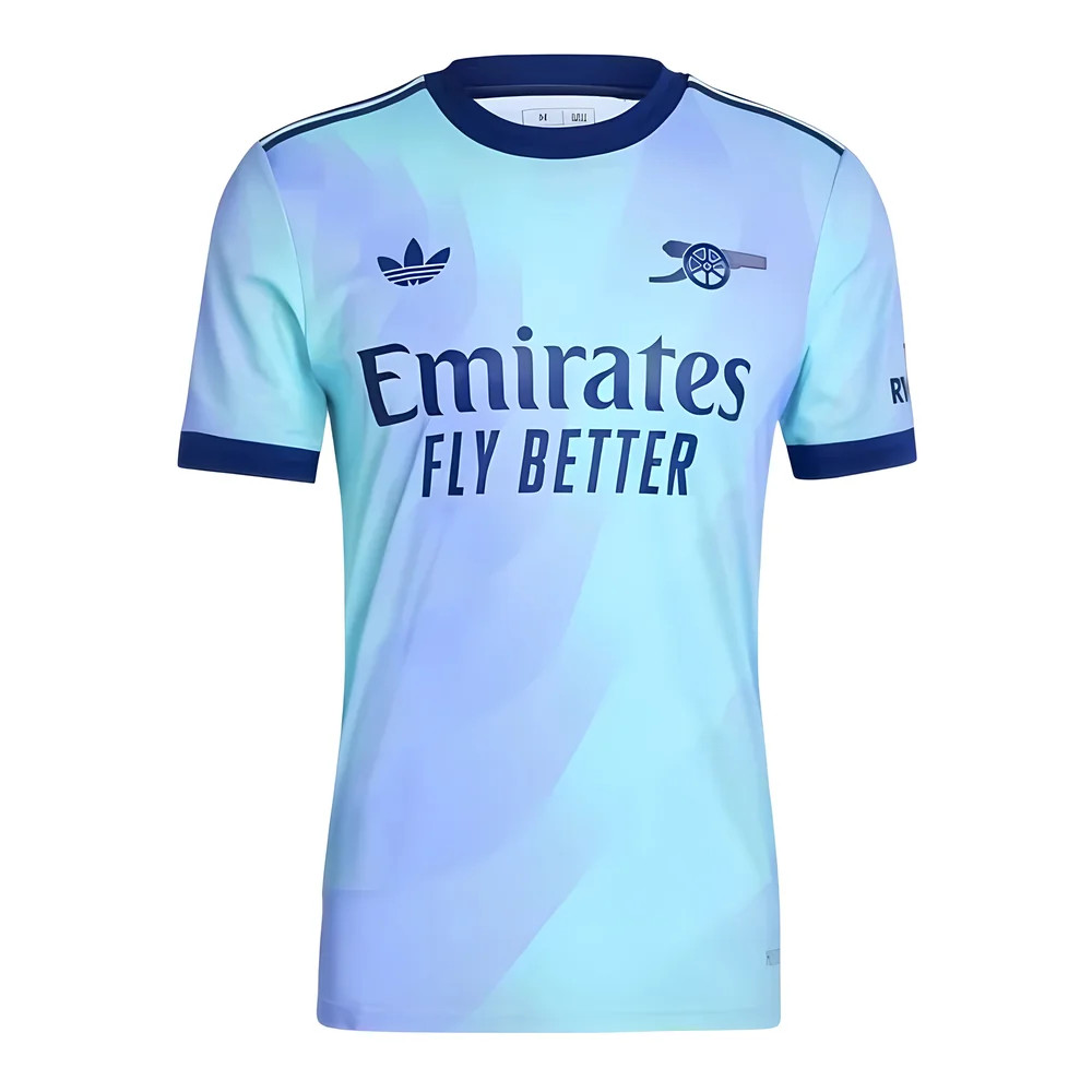 '24-'25 Arsenal Authentic Third Shirt Polyester Made By: Adidas Men's Blue Medium