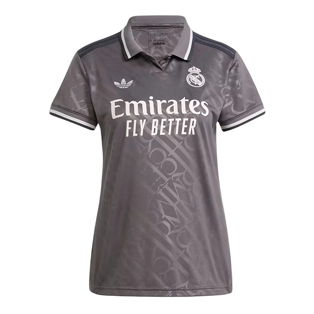 '24-'25 Real Madrid Third Shirt () Polyester Made By: Adidas Women's Black Large