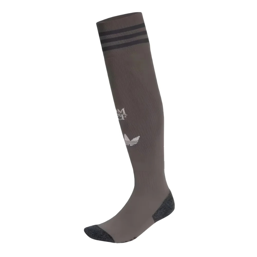 '24-'25 Real Madrid Third Socks (Charcoal) Adults Polyester Made By: Adidas Unisex Black Large