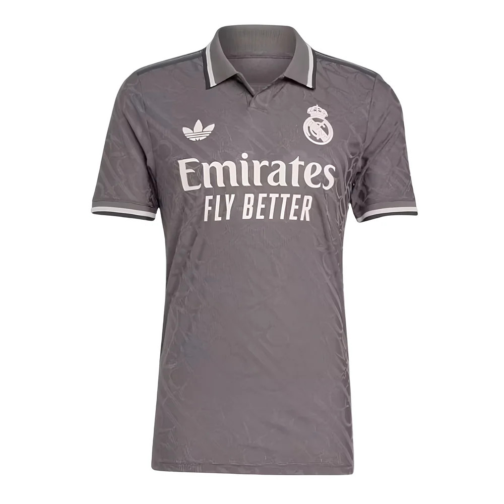 '24-'25 Real Madrid Authentic Third Shirt Polyester Made By: Adidas Men's Black Xxl