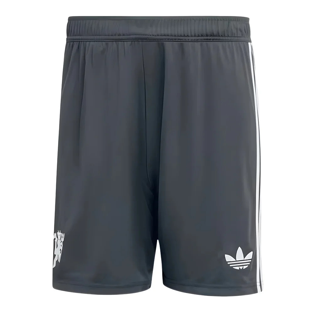 '24-'25 Man Utd Third Shorts (Carbon) Polyester Manchester United Made By: Adidas Men's Black Xxl