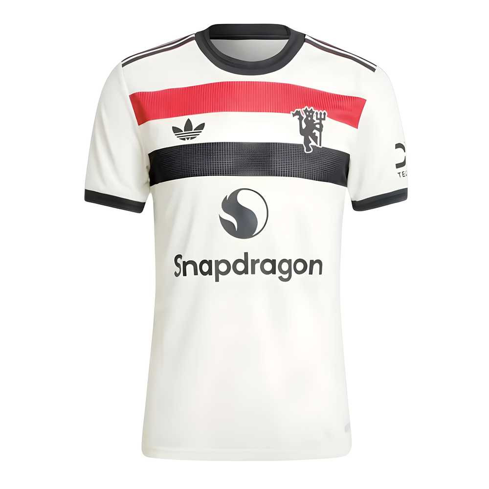 '24-'25 Man Utd Authentic Third Shirt Polyester Manchester United Made By: Adidas Men's White Small