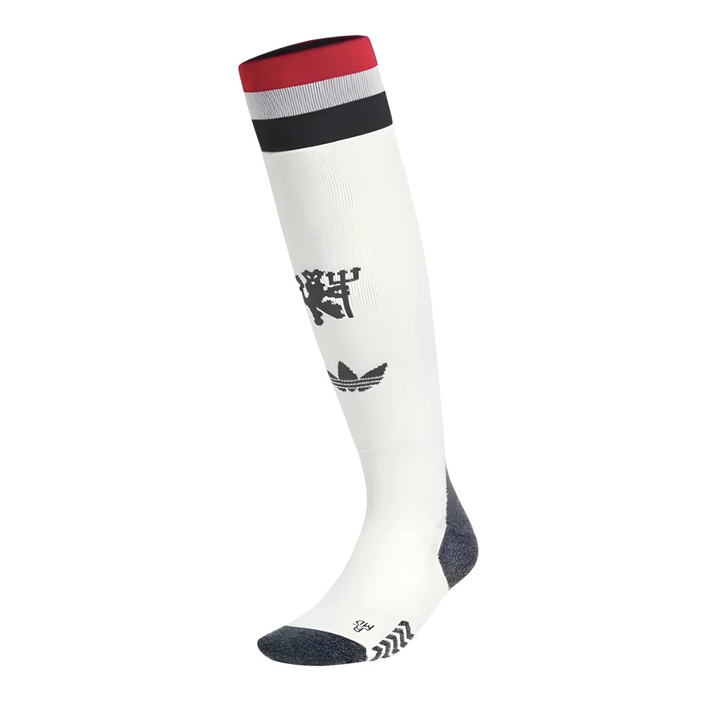 '24-'25 Man Utd Third Socks (Off ) Adults Polyester Manchester United Made By: Adidas Unisex White Large