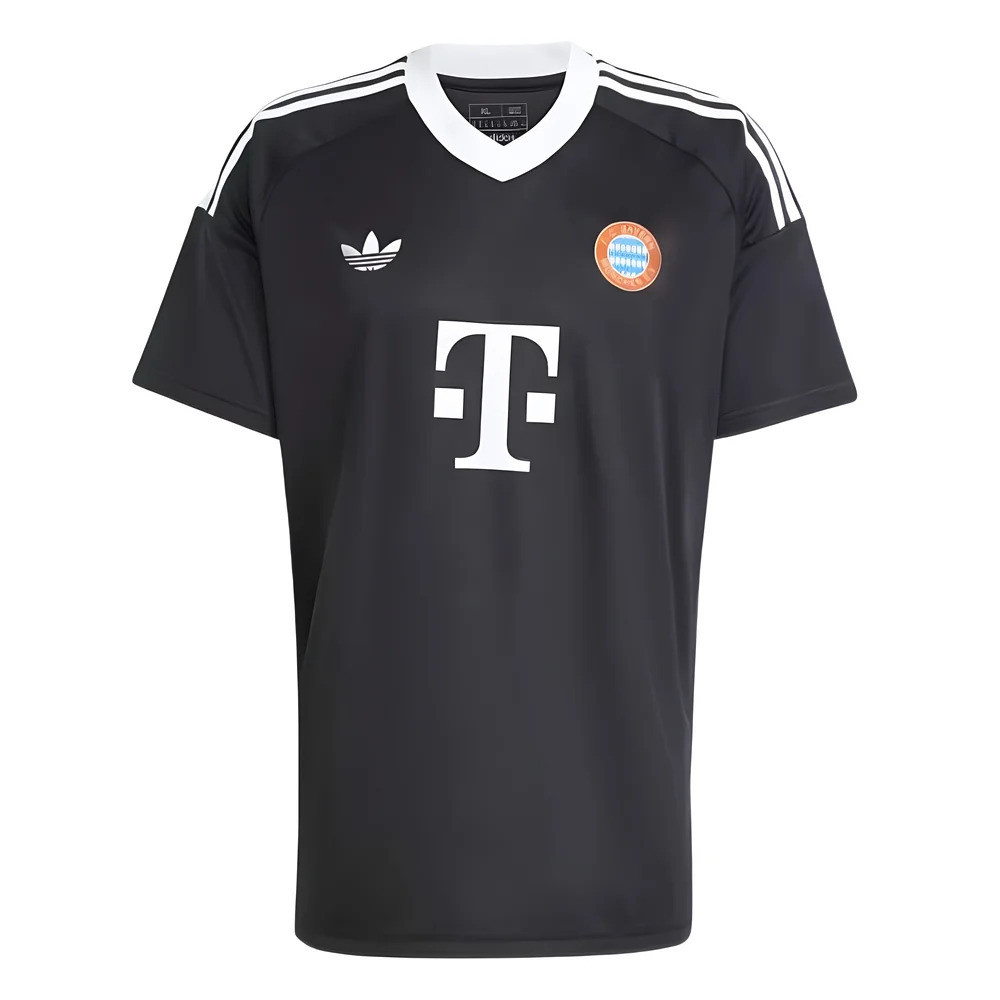 '24-'25 Bayern Munich Third Goalkeeper Shirt (Black) Polyester Made By: Adidas Men's Black Small