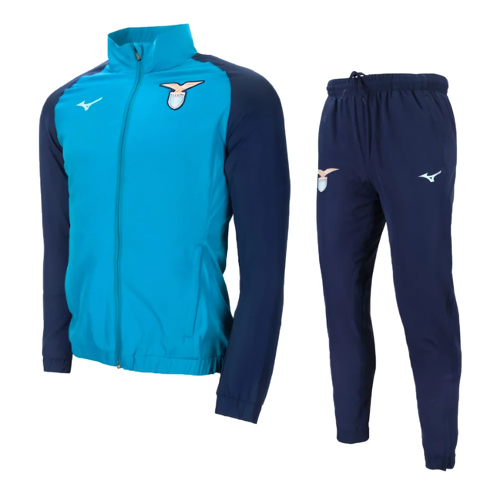 '24-'25 Lazio Travel Tracksuit (Celestial) Polyester Made By: Mizuno Men's Blue Xxl