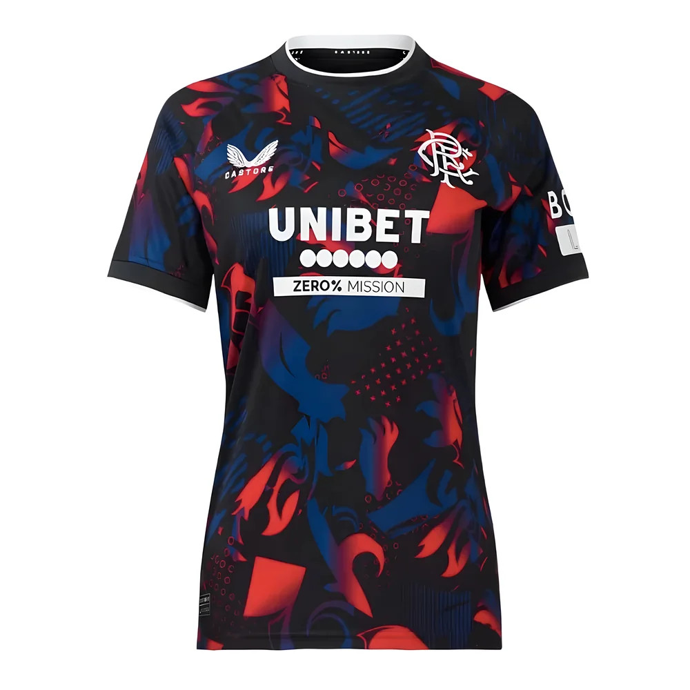'24-'25 Rangers Third Shirt () Polyester Made By: Castore Women's Black Extra Large