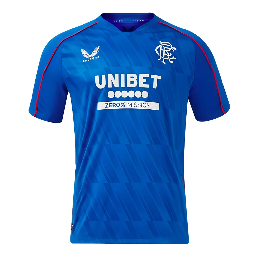 '24-'25 Rangers Home Shirt Polyester Made By: Castore Men's Blue Extra Large