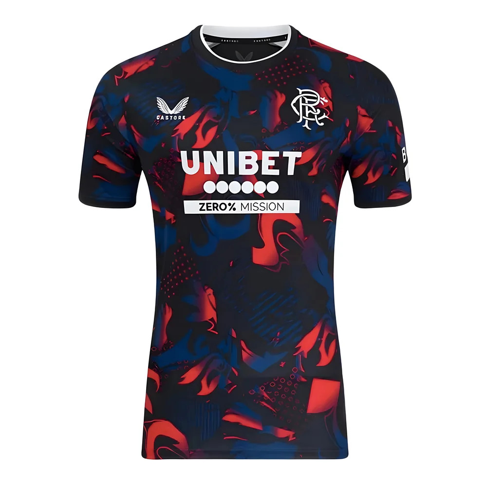 '24-'25 Rangers Third Shirt Polyester Made By: Castore Men's Navy 5XL