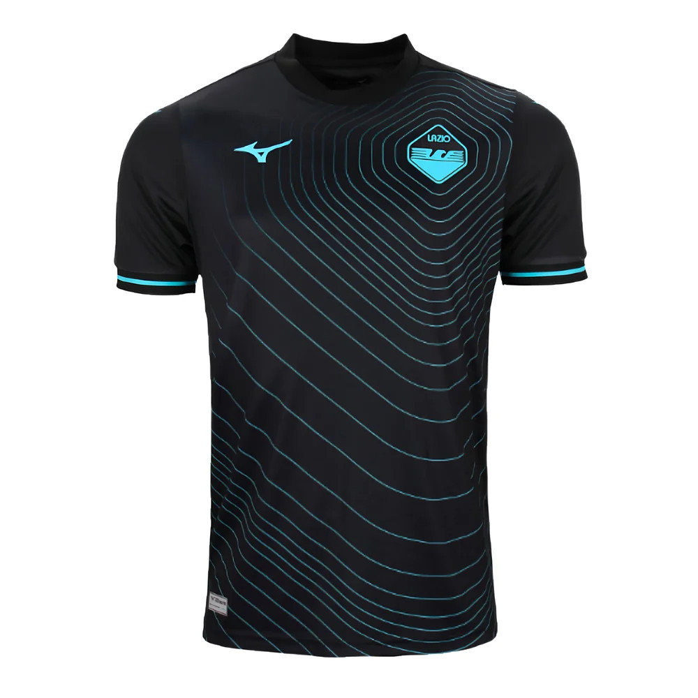 '24-'25 Lazio Third Shirt (Kids) Polyester Made By: Mizuno Unisex Kids Black Large