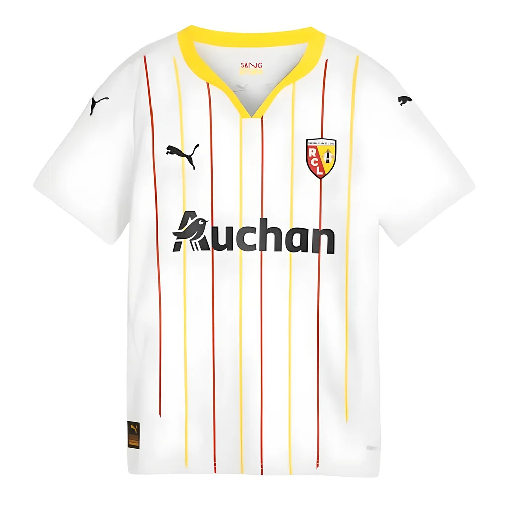 '24-'25 Racing Lens Third Shirt (Kids) Polyester Made By: Puma Unisex Kids White Size 7-8
